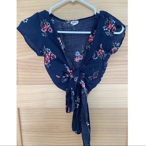 off the shoulder flowered top!